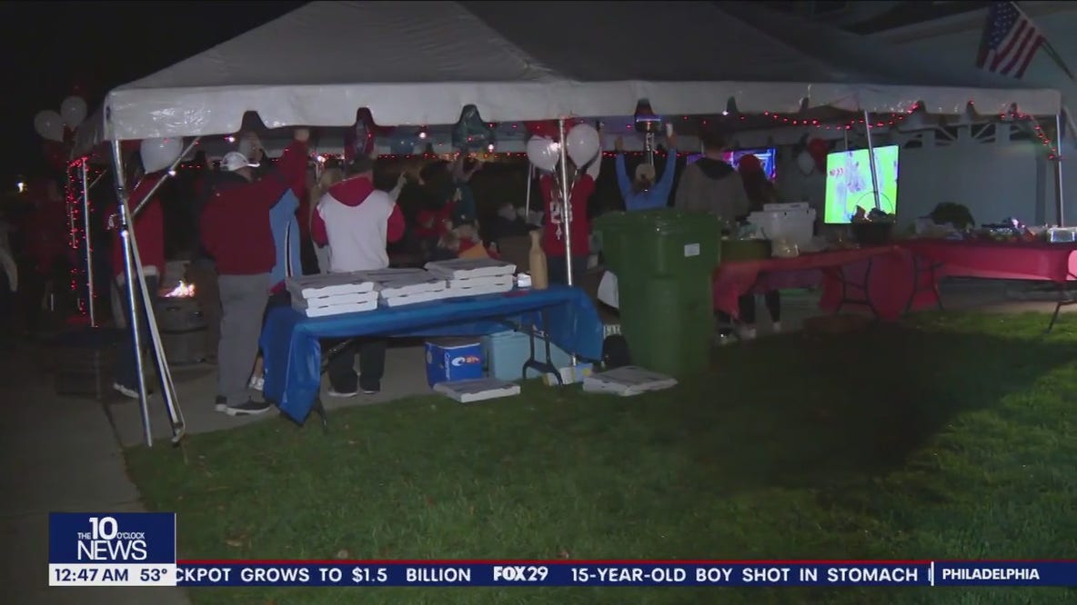 Phillies World Series watch party brings New Jersey neighborhood together